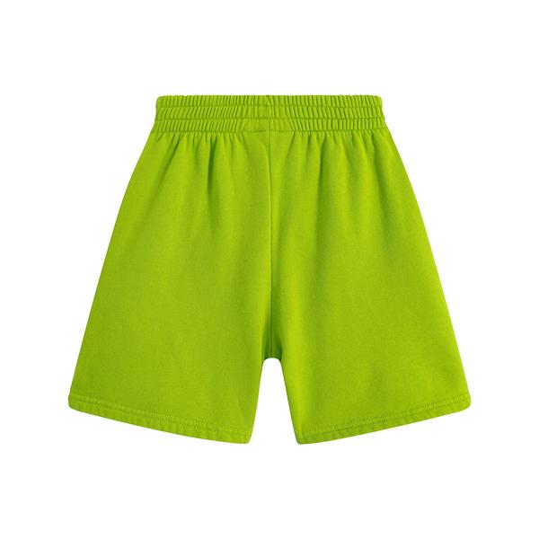 Girls Green Logo Cotton Shorts