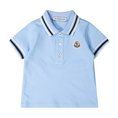 Baby Boys Blue Logo Cotton Polo Shirt