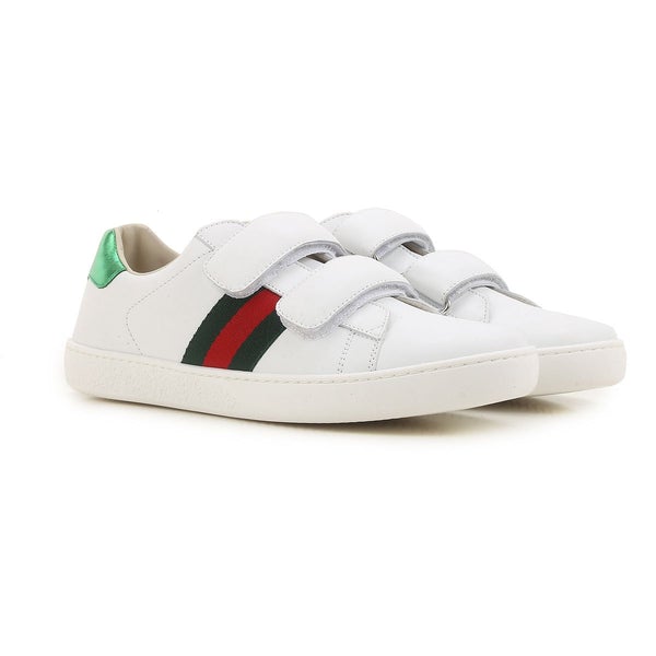 Boys & Girls White Leather Shoes