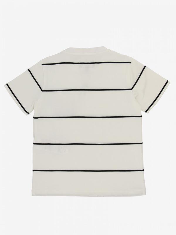 Boys Beige Stripe Cotton T-shirt