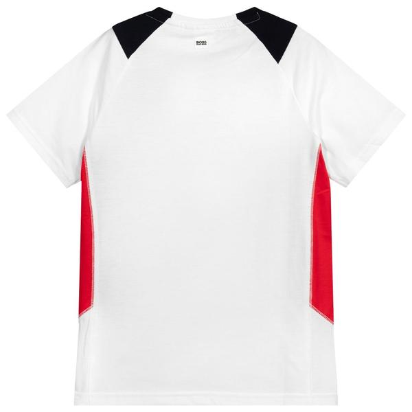 Boys White & Red Logo T-Shirt