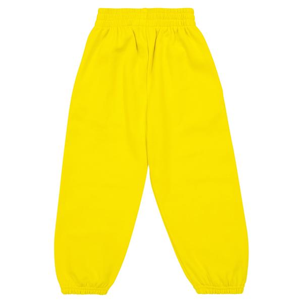 Boys & Girls Yellow Logo Cotton Trousers