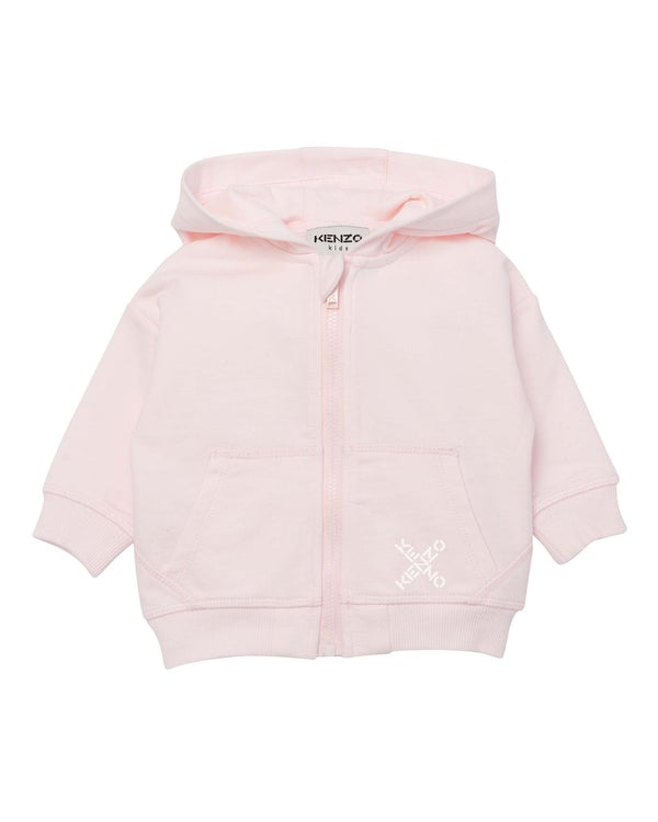 Baby Girls Pink Logo Zip-Up Top