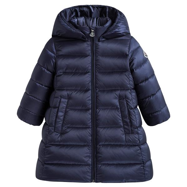 Baby Girls Navy "MAJEURE" Padded Down Coat