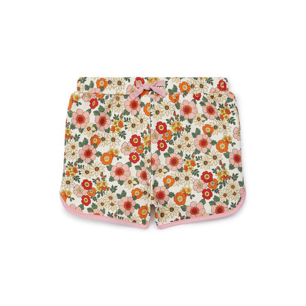 Girls Multicolor Floral Cotton Shorts
