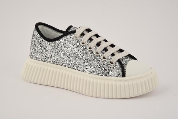Girls White Sequins Shoes