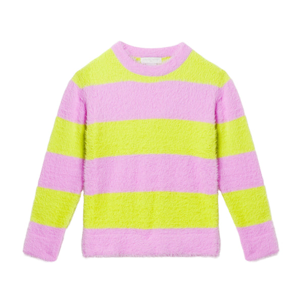 Girls Pink Stripes Sweater