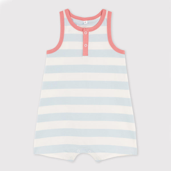 Baby Boys & Girls Blue Stripe Babysuit