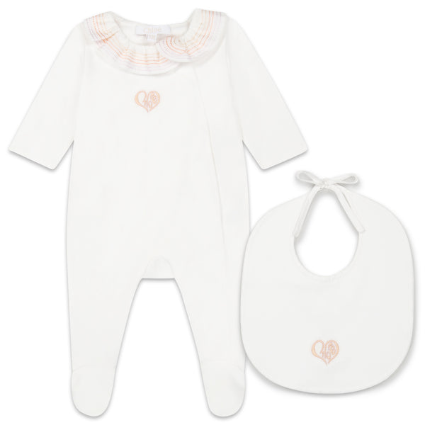Baby Boys & Girls White Cotton Babysuit Set (2 Pack)