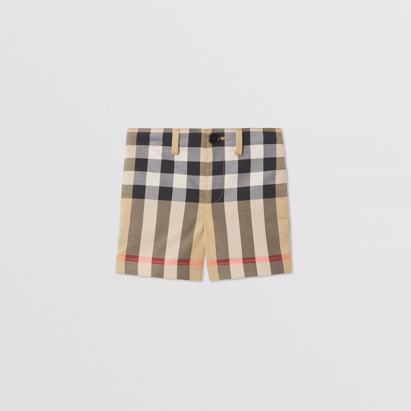 Baby Boys Archive Beige Check Shorts