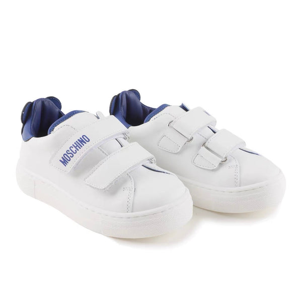 Girls White Teddy Sneakers