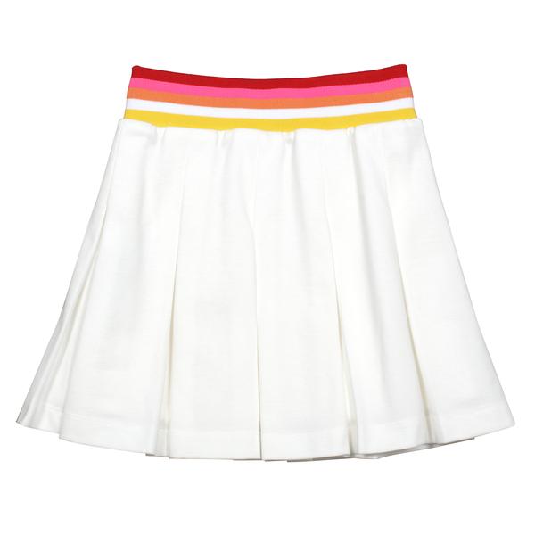 Girls White FF Logo Cotton Skirt
