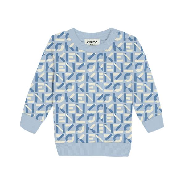 Boys Blue Logo Cotton Sweatshirt