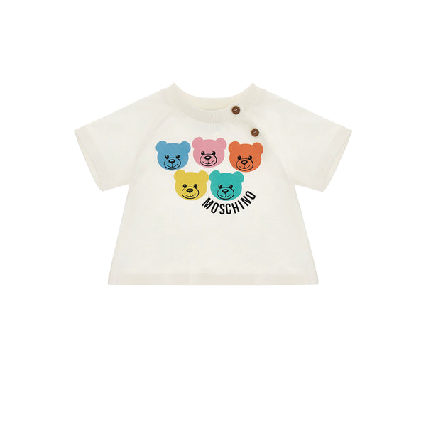 Baby Boys & Girls White Bear Cotton T-Shirt