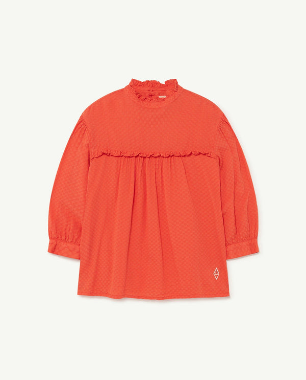 Girls Red Cotton Shirt