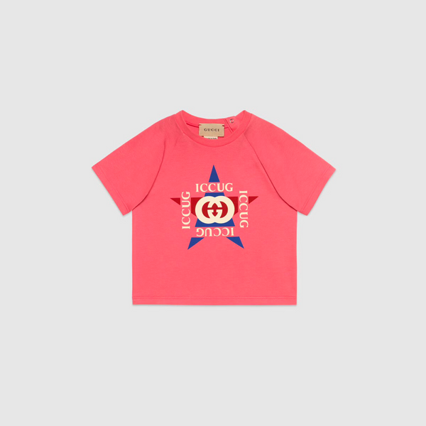 Baby Girls Pink GG Cotton T-Shirt