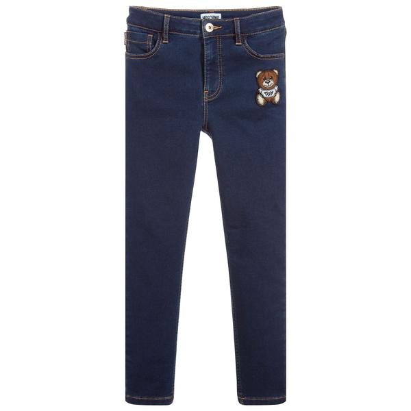 Boys & Girls Navy Blue Teddy Bear Jeans
